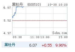 黑牡丹股价飙升 快速冲击涨停